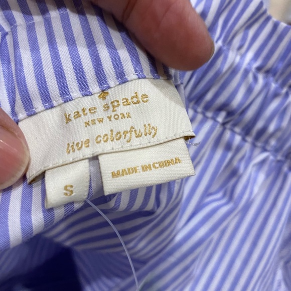 NWT KATE SPADE Women's Broome Street Stripe Off The Shoulder Top size S - Picture 5 of 10